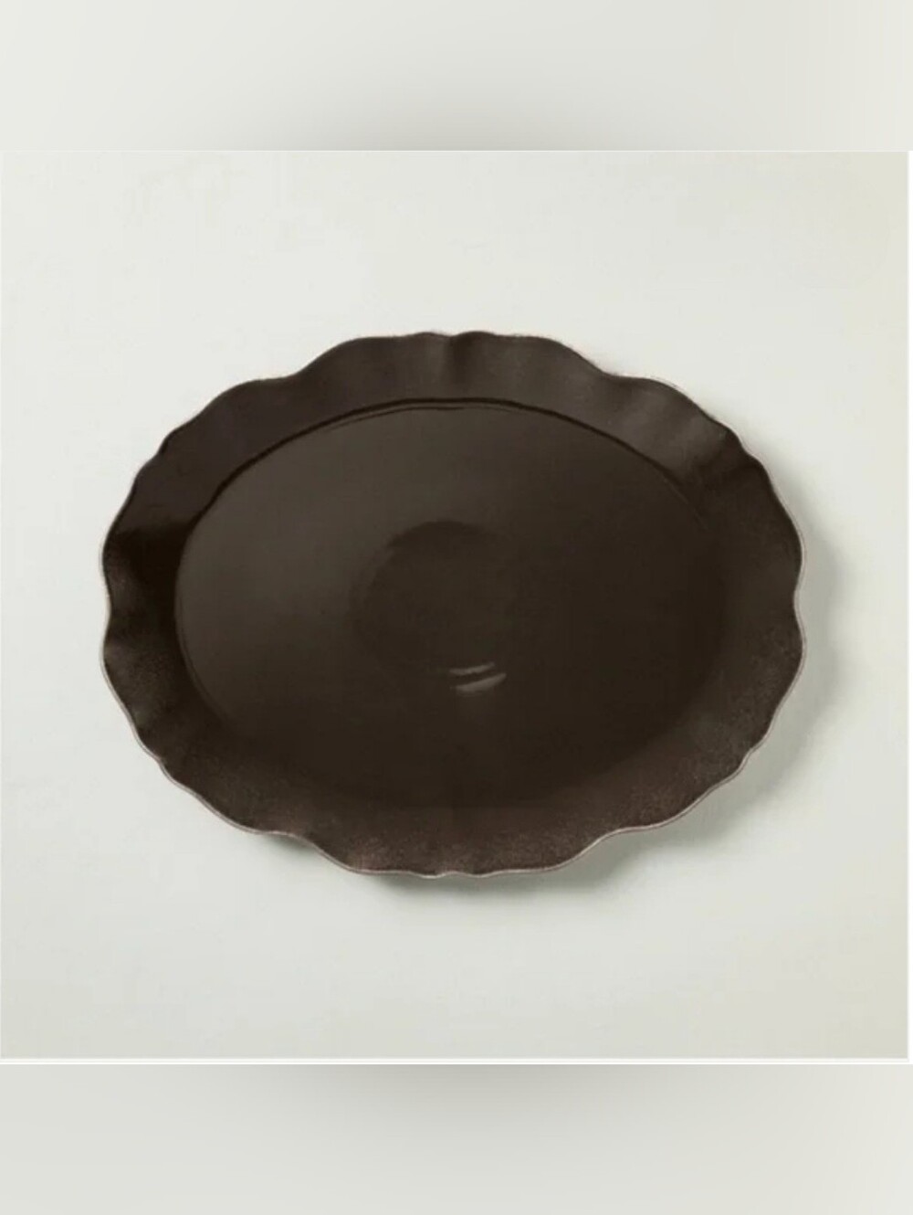 Hearth & Hand with MagnoliaCeramic Wavy Edge Serving Platter Brown